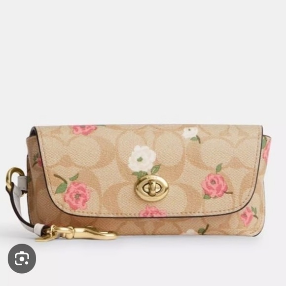 Coach Handbags - Coach Tan Floral Sunglass Case